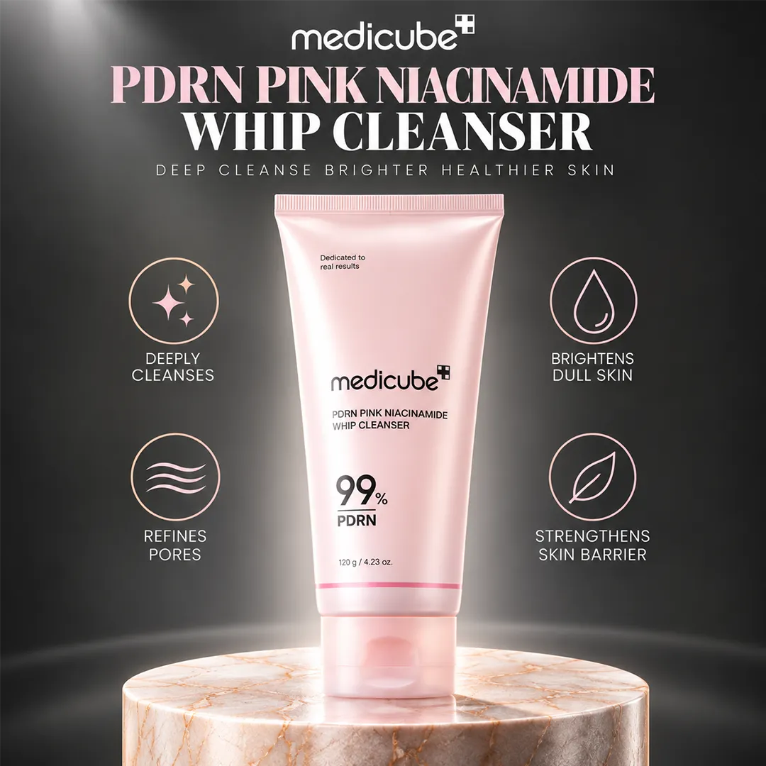 MEDICUBE PDRN PINK NIACINAMIDE WHIP CLEANSER 120GM