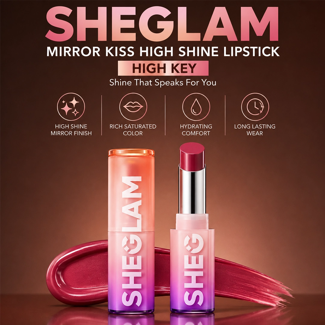 SHEGLAM MIRROR KISS HIGH SHINE LIPSTICK HIGH KEY