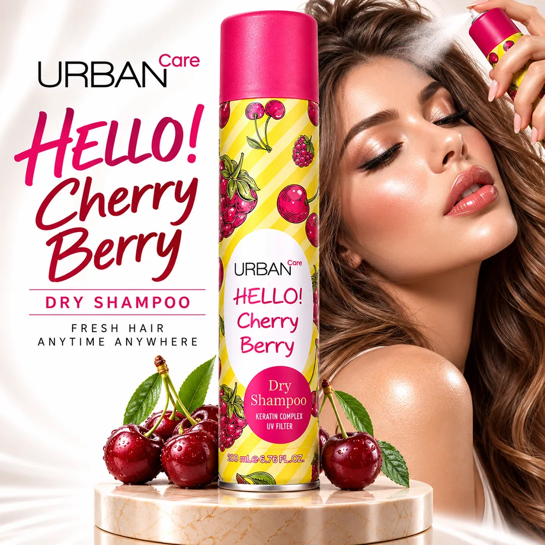 URBAN CARE DRY SHAMPOO 200ML HELLO CHERRY BERRY