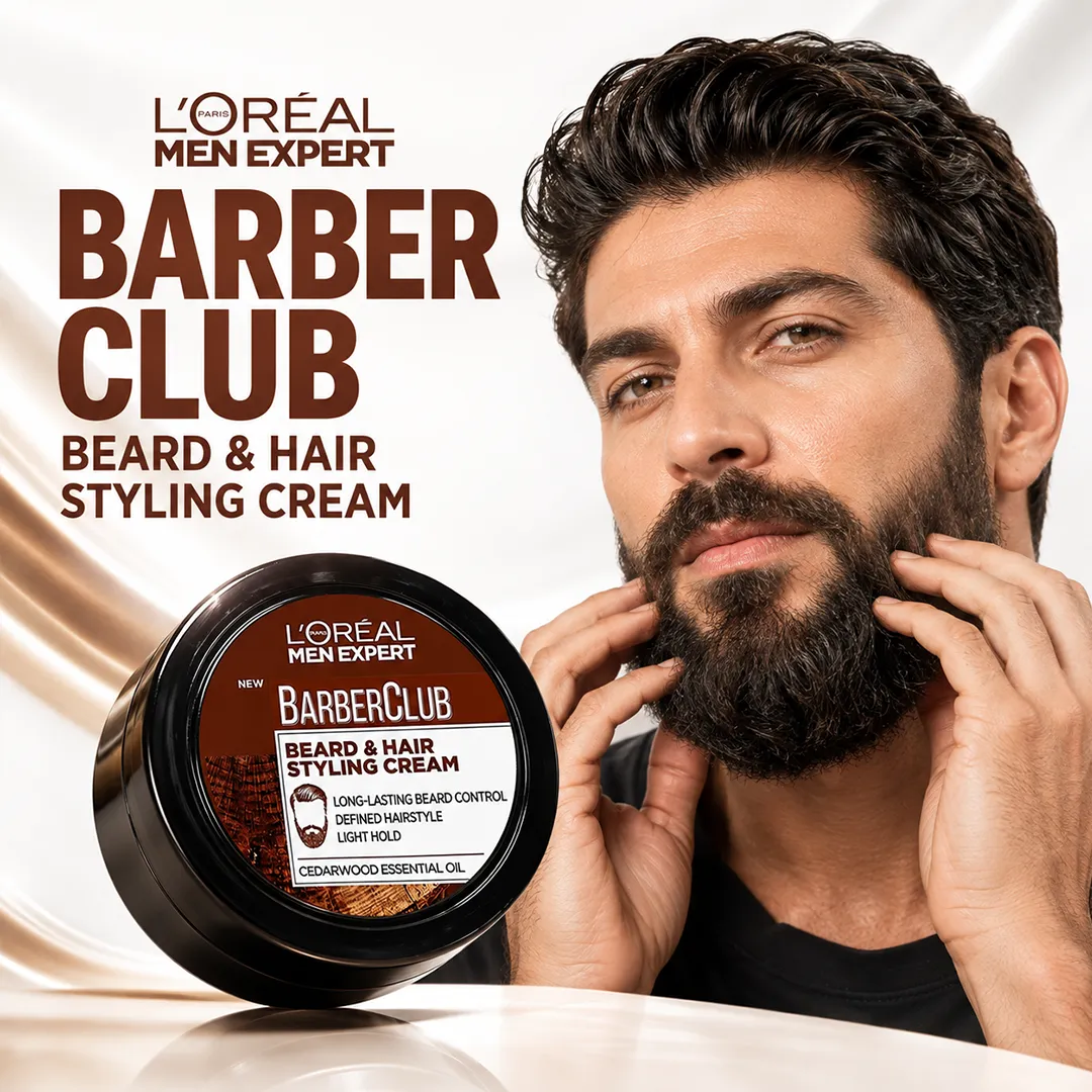 LOREAL BARBER CLUB BEARD & HAIR CREAM 75ML