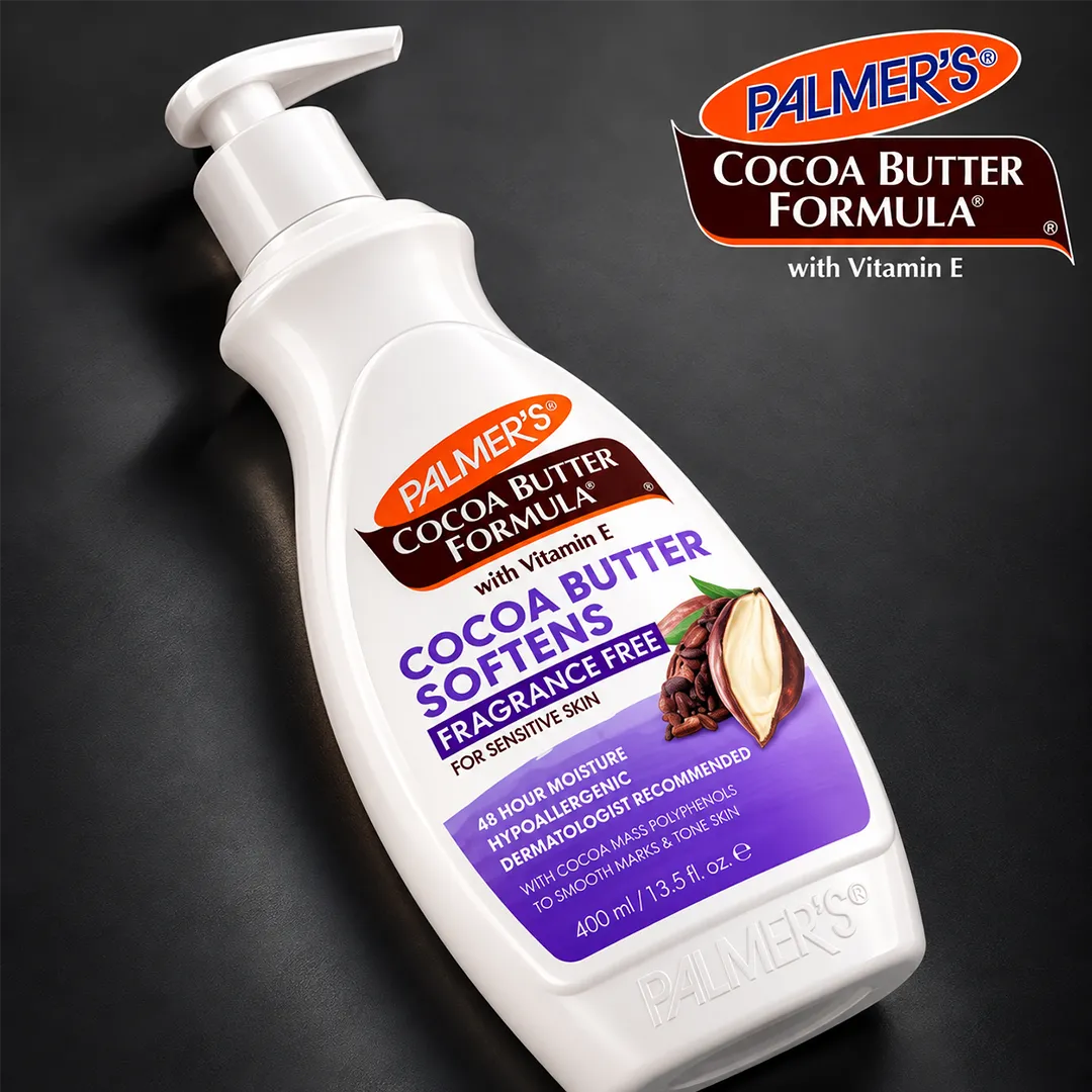 PALMERS CBF BODY LOTION 400ML HEALS SOFTENS FRAGRANCE FREE