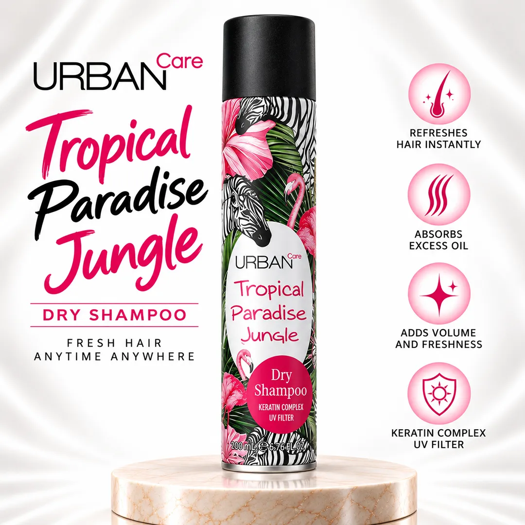 URBAN CARE DRY SHAMPOO 200ML TROPICAL PARADISE JUNGLE