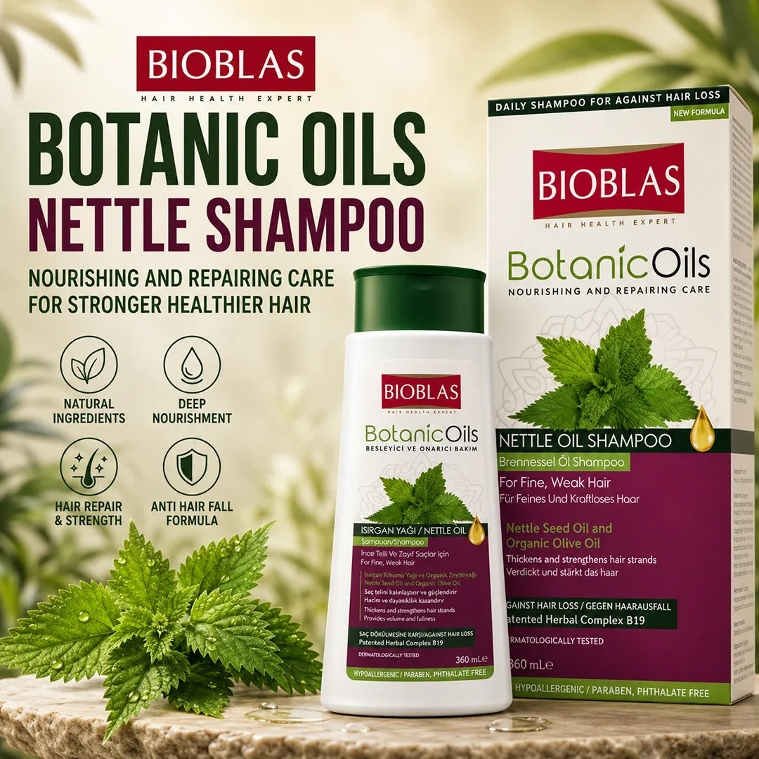 BIOBLAS SHAMPOO 360ML BOTANIC OILS NETTLE
