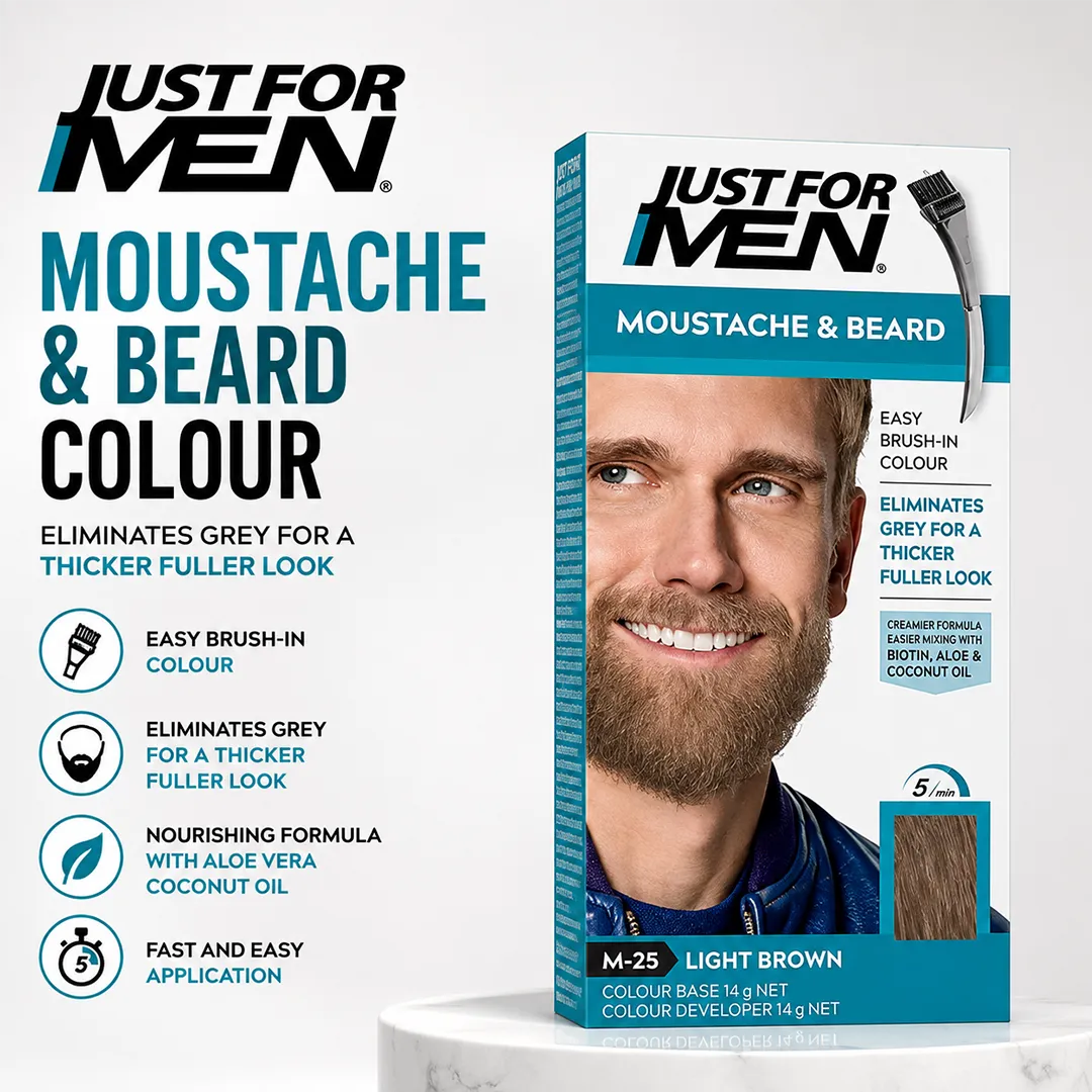 JUST FOR MEN COLOR BEARD LIGHT BROWN