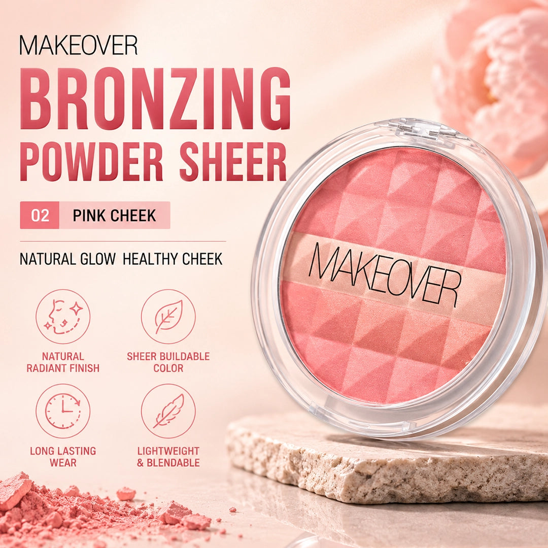 MAKEOVER BRONZING POWDER SHEER  02 PINK CHEEK