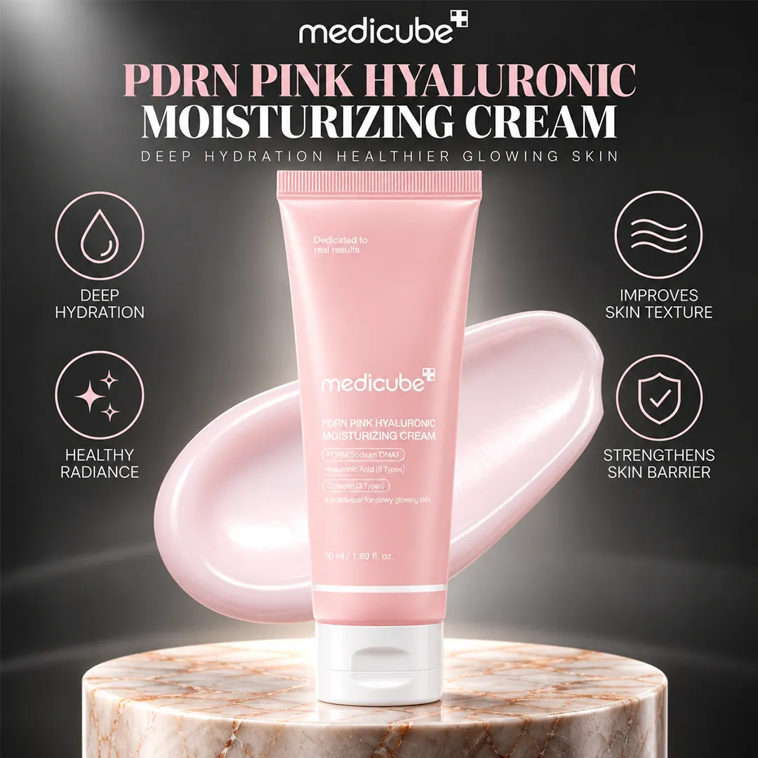 MEDICUBE PDRN PINK HYALURONIC MOISTURIZING CREAM 50ML