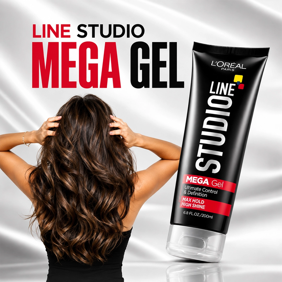 LOREAL USA HAIR GEL 200ML STUDIO MEGA LINE STUDIO