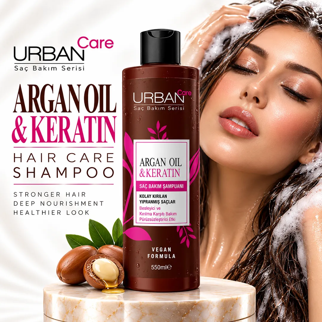 URBAN CARE ARGAN OIL KERATIN HAIR CARE SHAMPOO 550ML