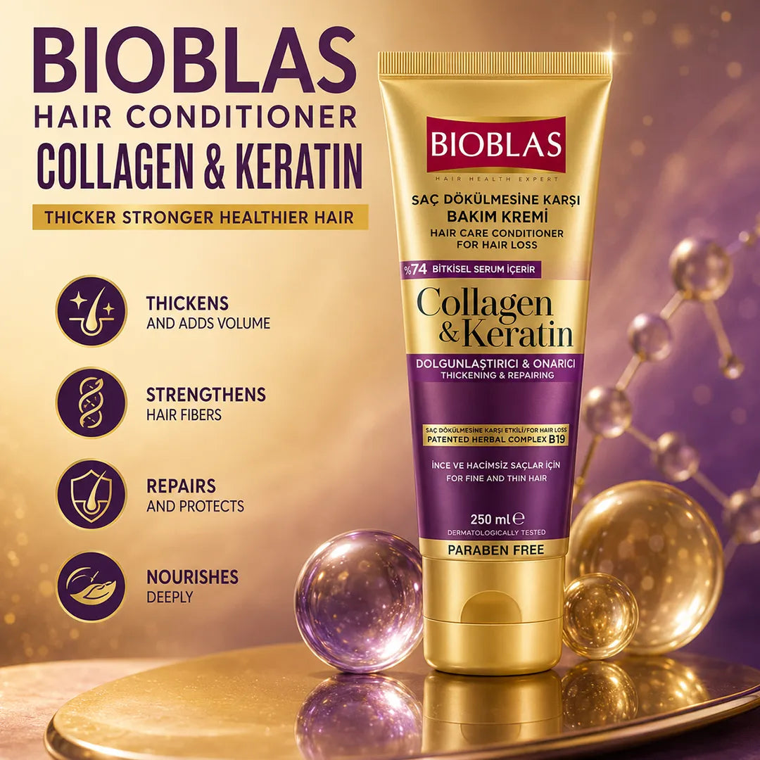BIOBLAS HAIR CONDITIONER 250ML COLLAGEN & KERATIN