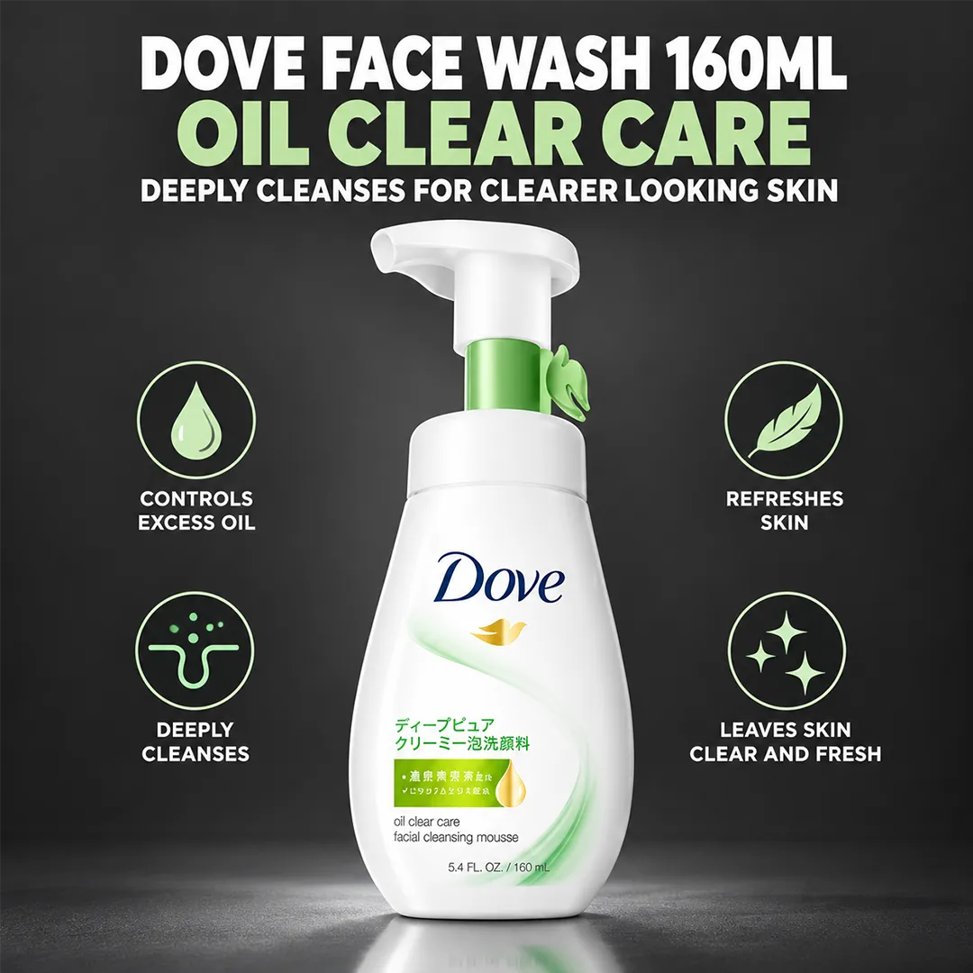 DOVE FACE WASH 160ML OIL CLEAR CARE