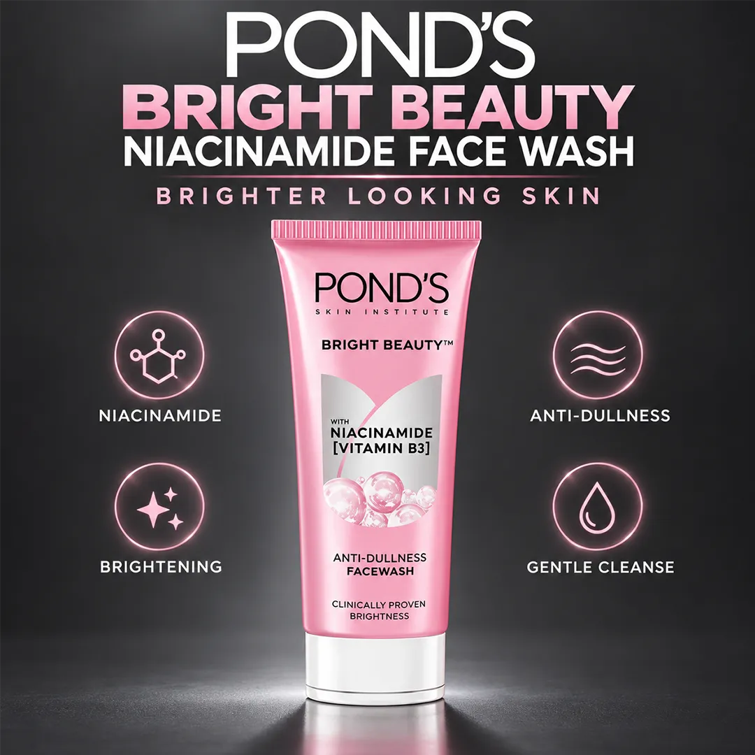 PONDS PAK BRIGHT BEAUTY NIACINAMIDE FACE WASH 100GM
