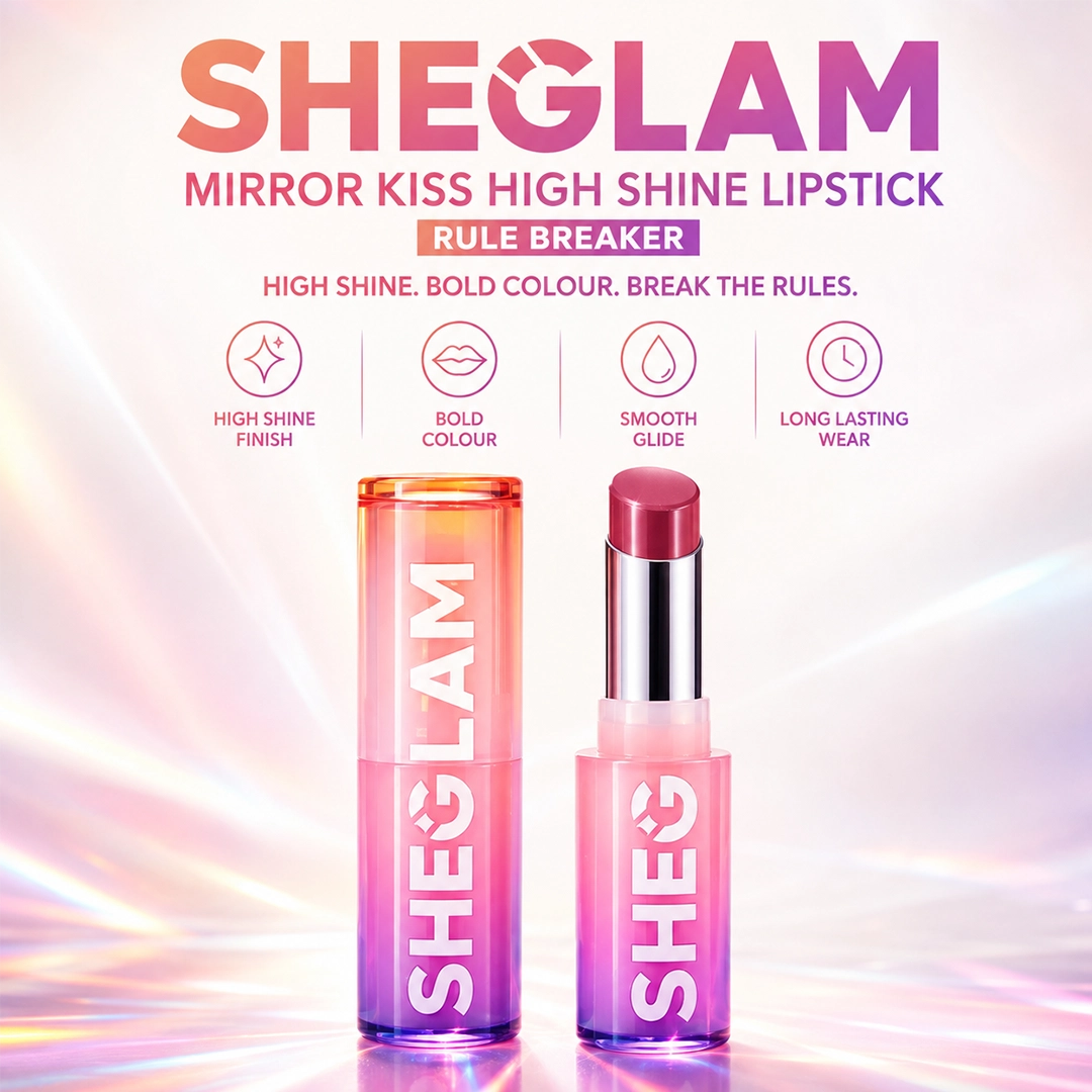 SHEGLAM MIRROR KISS HIGH SHINE LIPSTICK RULE BREAKER