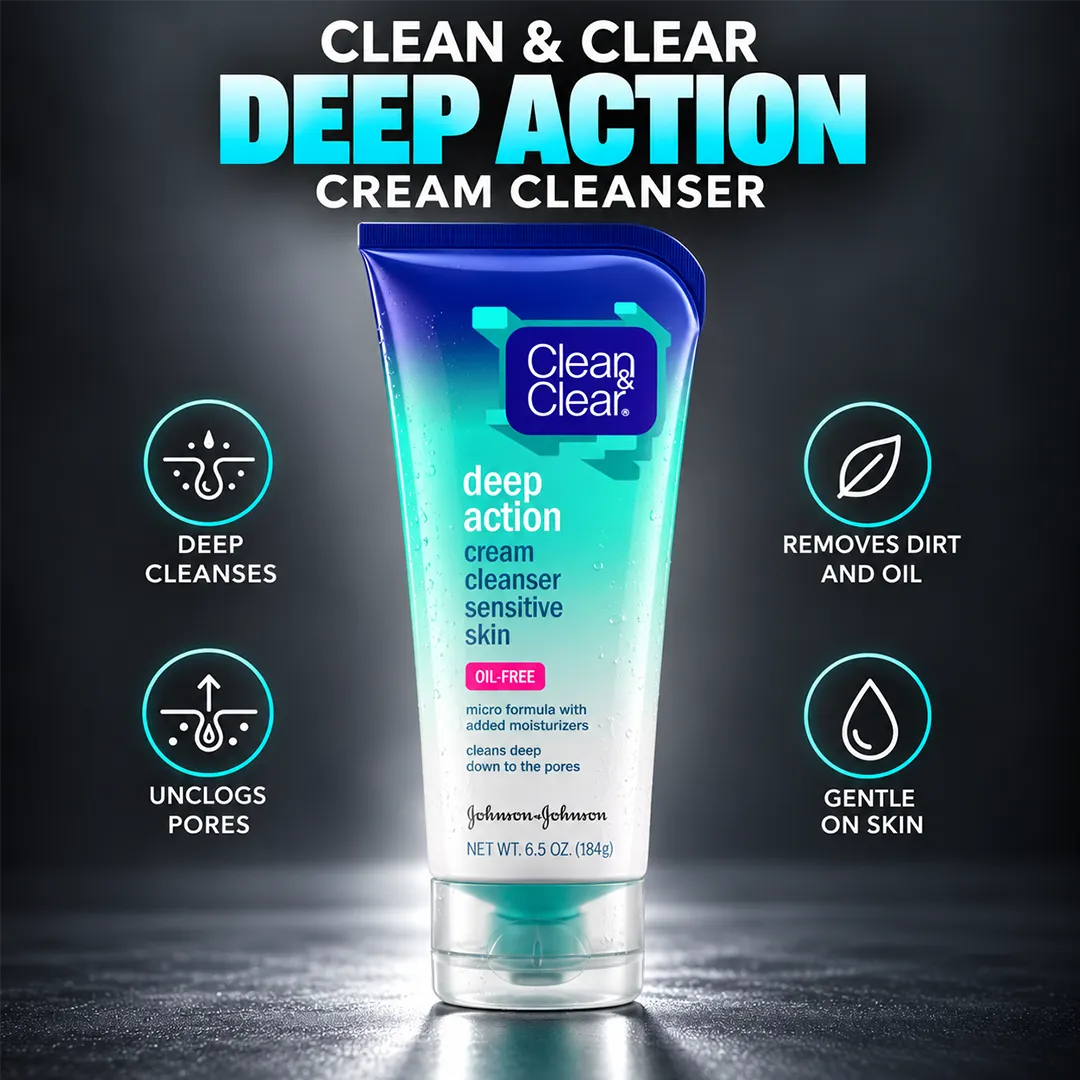 CLEAN CLEAR DEEP ACTION CREAM CLEANSER 184G