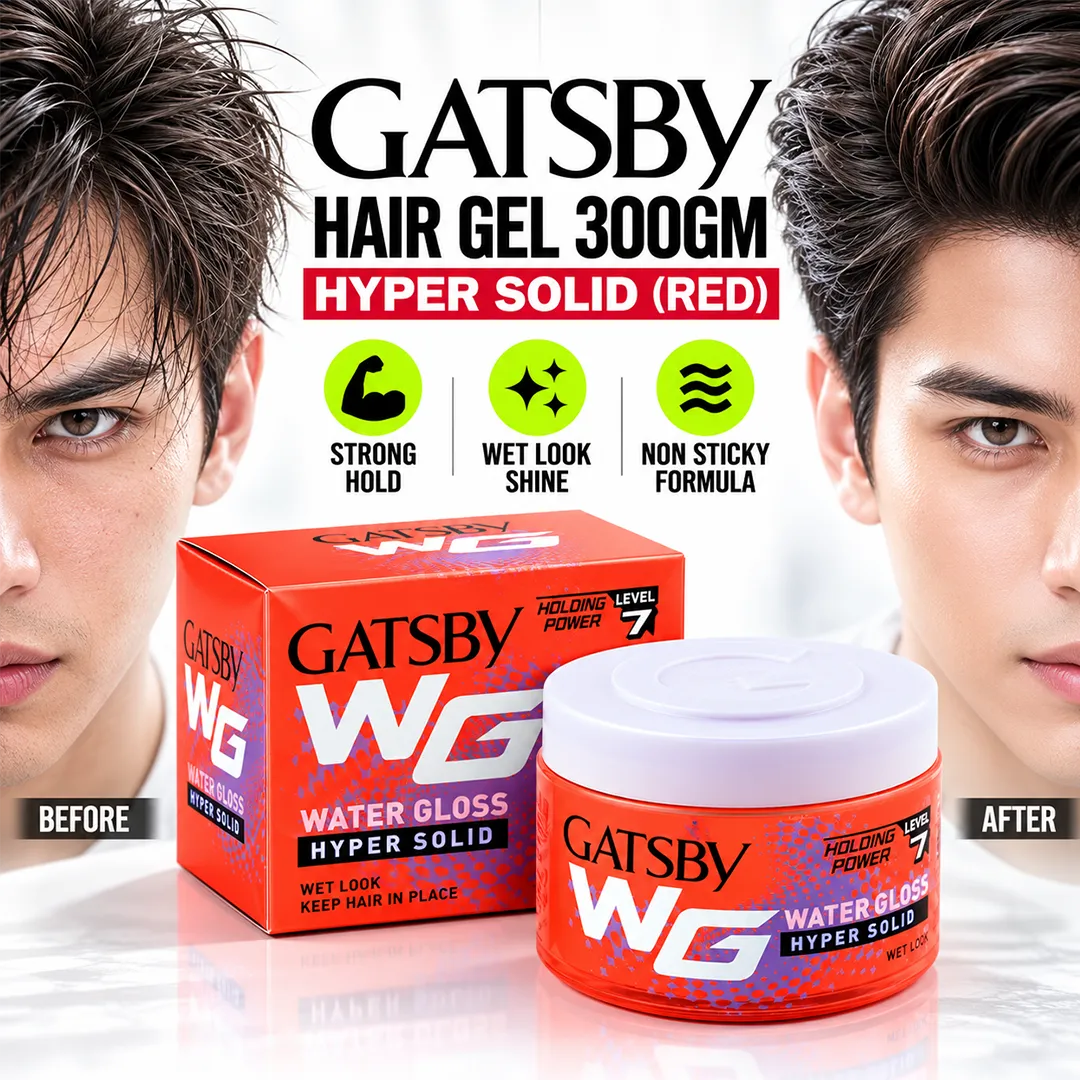 GATSBY HAIR GEL 300GM HYPER SOLID (RED)