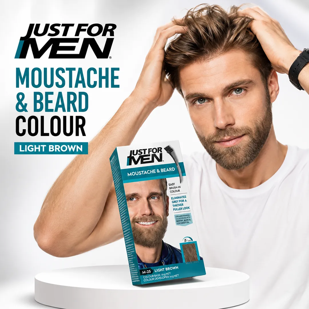 JUST FOR MEN COLOR BEARD LIGHT BROWN