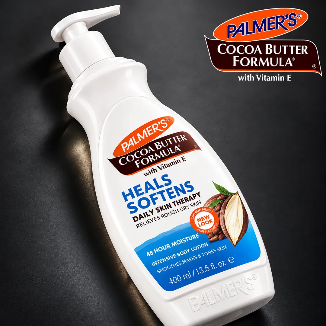 PALMERS CBF BODY LOTION 400ML HEALS SOFTENS PUMP