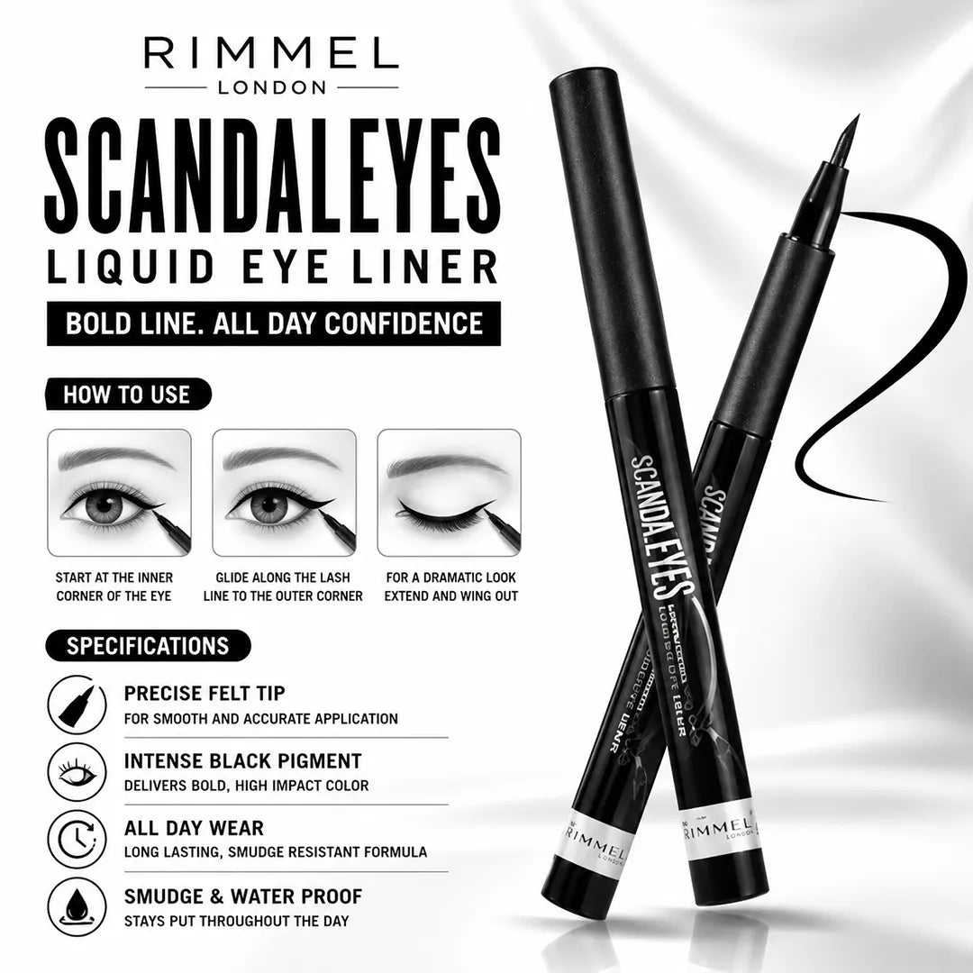 RIMMEL LIQUID EYE LINER SCANDALEYES