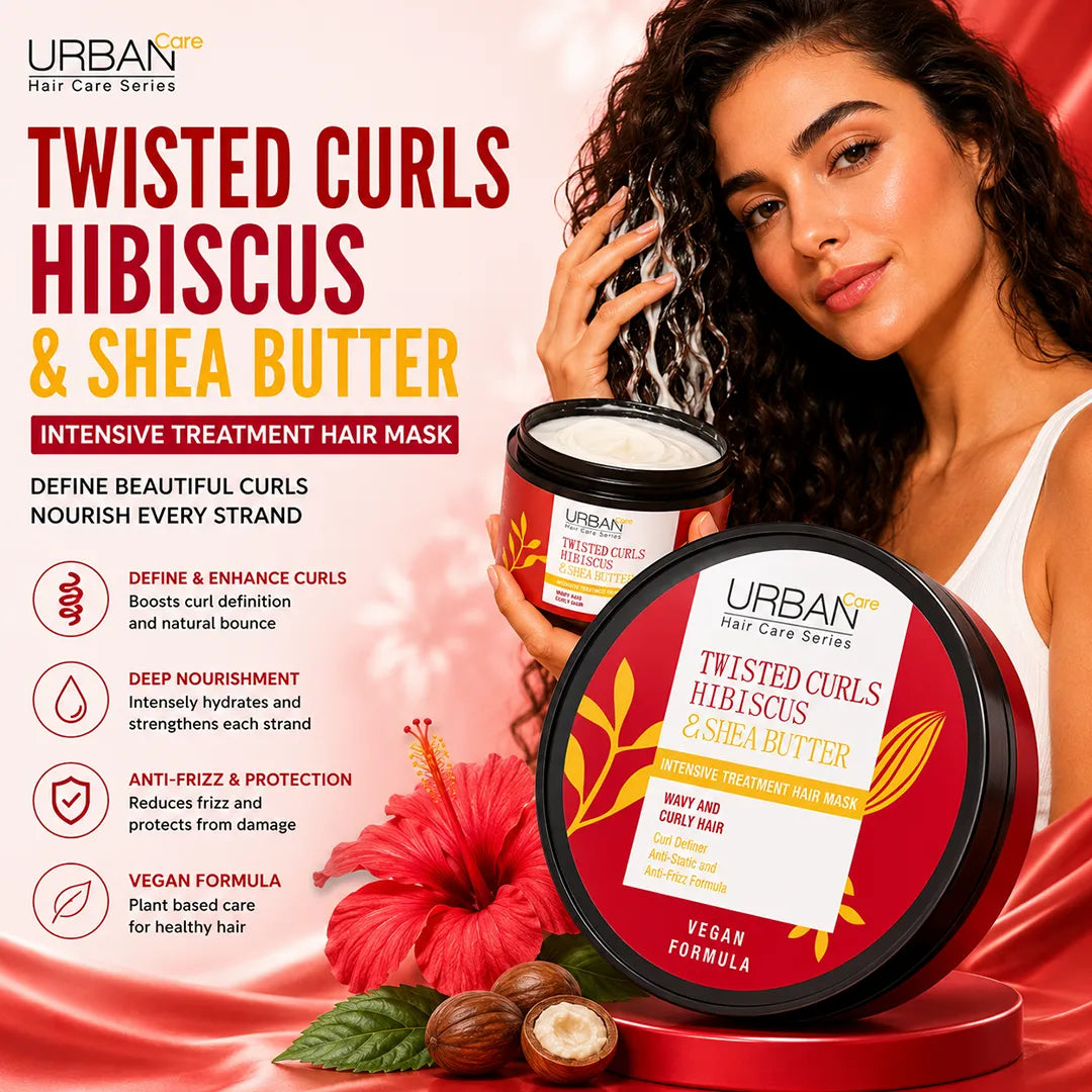 URBAN CARE TWISTED CURLS HIBISCUS HAIR MASK 230ML