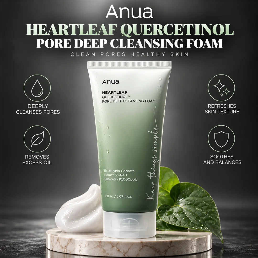 ANUA HEARTLEAF QUERCETINOL PORE DEEP CLEANSING FOAM 150ML