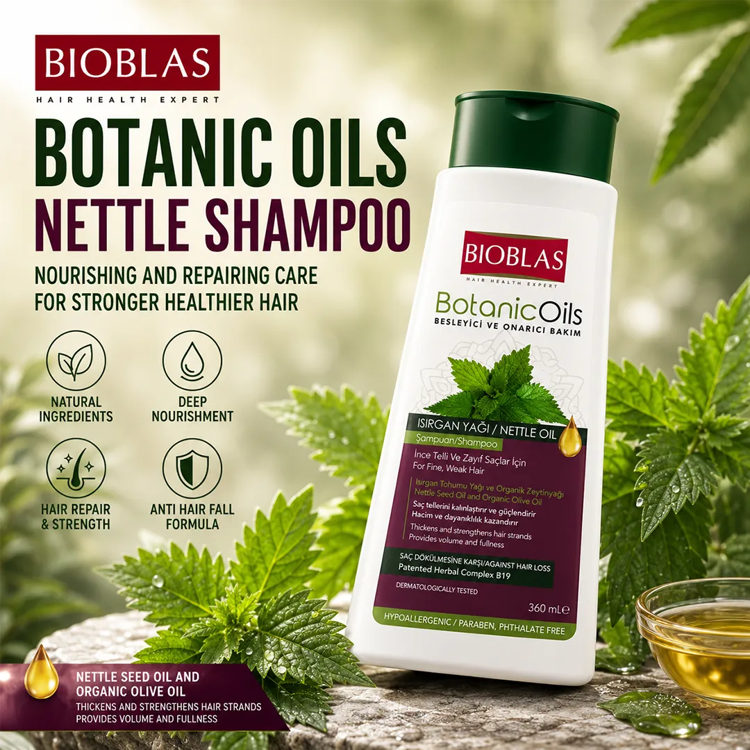 BIOBLAS SHAMPOO 360ML BOTANIC OILS NETTLE 150+