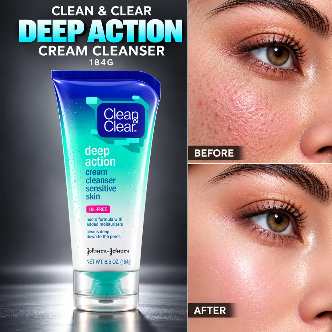 CLEAN CLEAR DEEP ACTION CREAM CLEANSER 184G