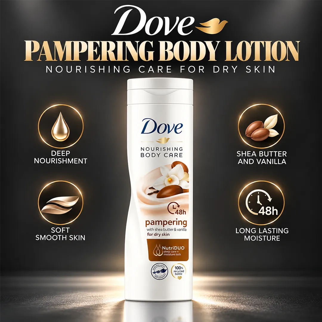 DOVE UK BODY LOTION 250ML PAMPERING DRY SKIN