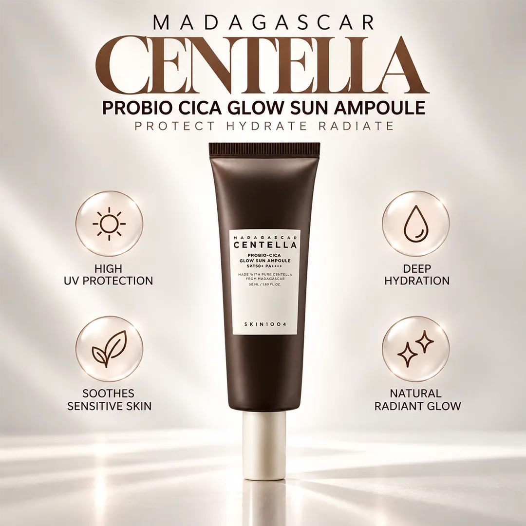 MADAGASCAR CENTELLA PROBIO CICA GLOW SUN AMPOULE 50ML