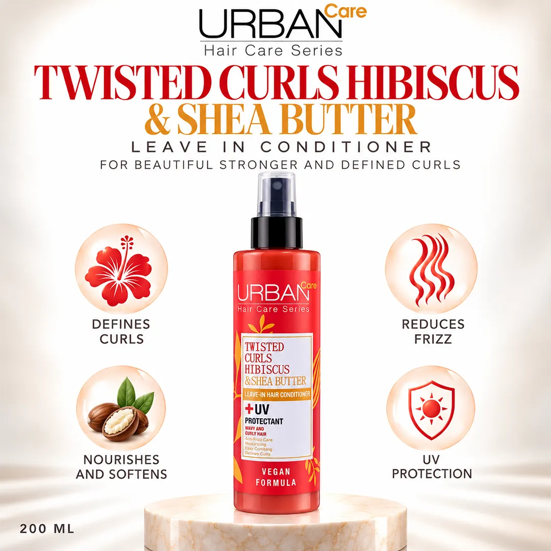URBAN CARE TWISTED CURLS HIBISCUS LEAVE IN CONDITIONER 200ML