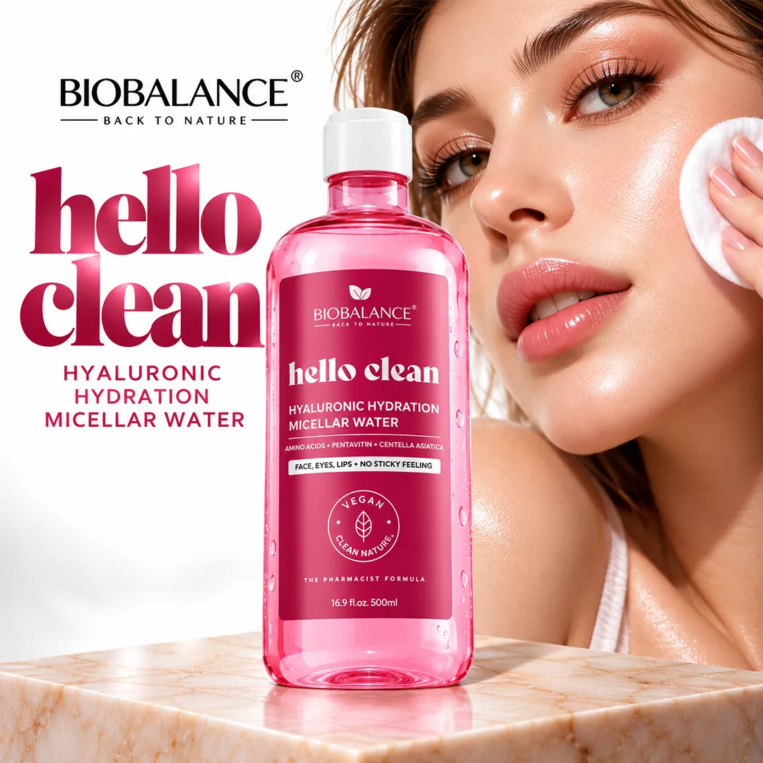 BIO BALANCE HELLO CLEAN HYALURONIC MICELLAR WATER 500ML