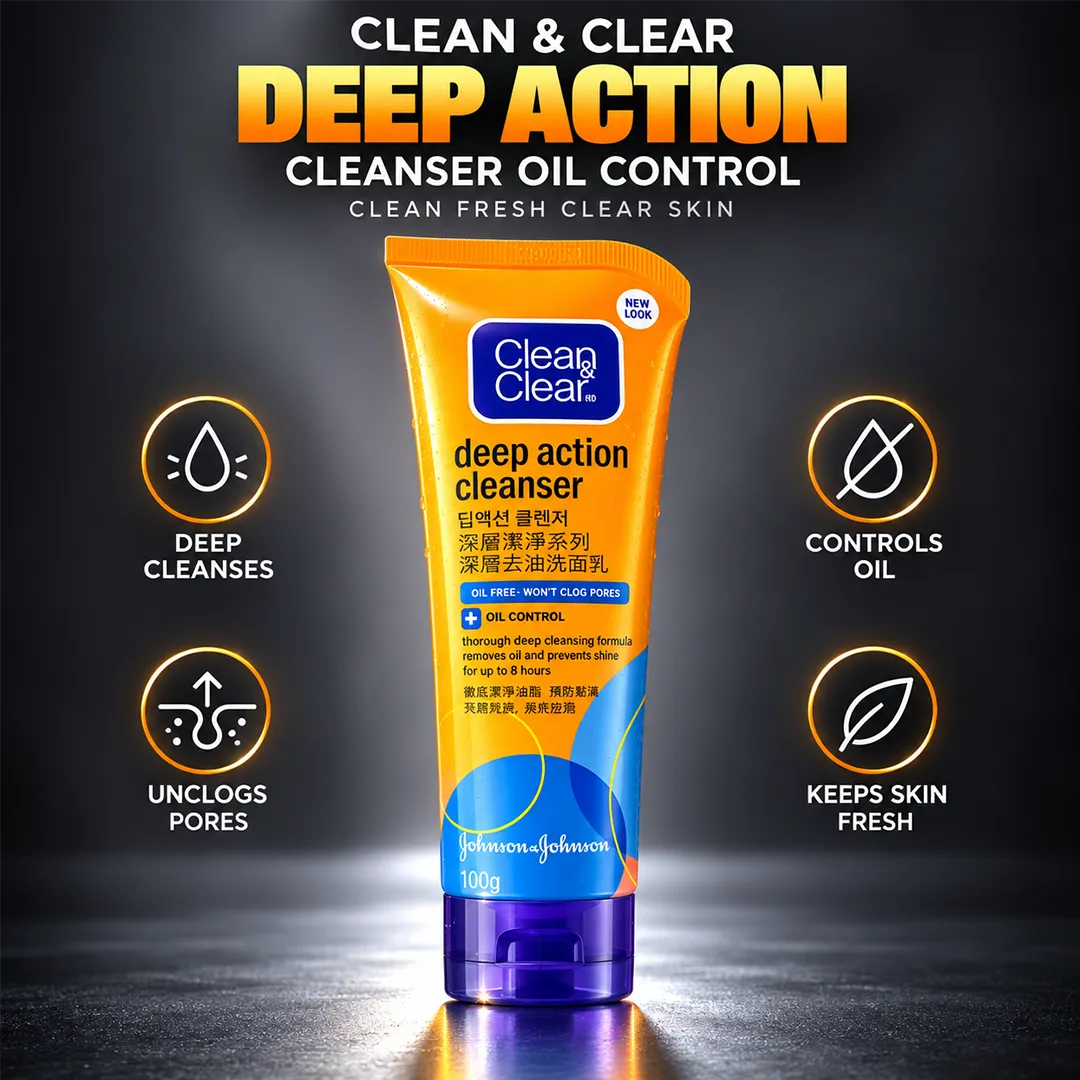CLEAN CLEAR DEEP ACTION CLEANSER OIL CONTROL 100GM