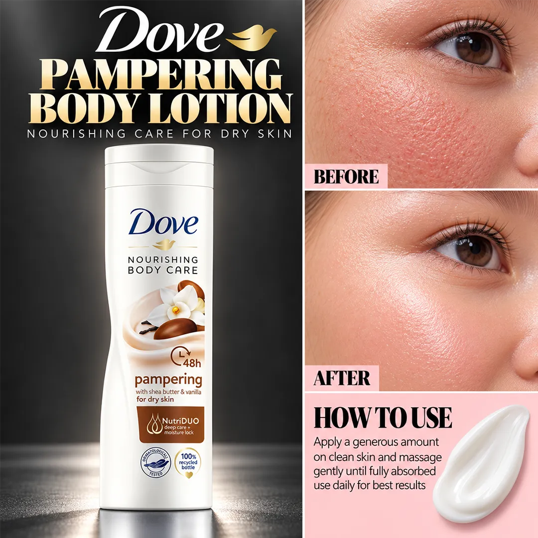 DOVE UK BODY LOTION 250ML PAMPERING DRY SKIN