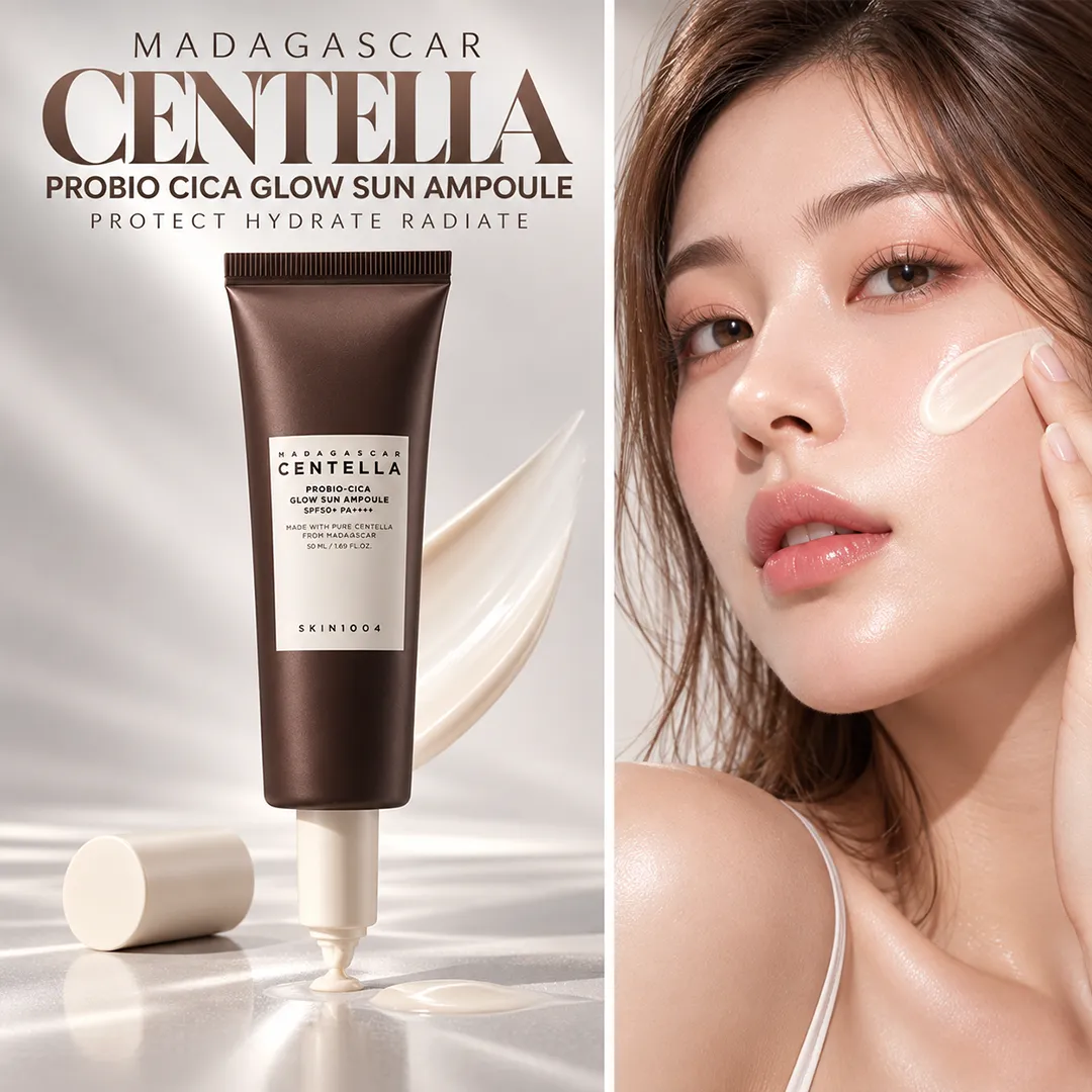 MADAGASCAR CENTELLA PROBIO CICA GLOW SUN AMPOULE 50ML