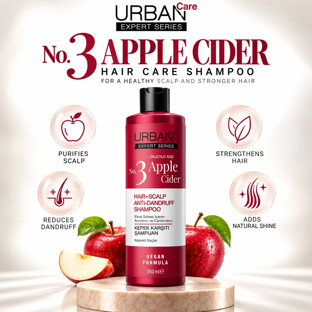 URBAN CARE HAIR CARE 3 APPLE CIDER SHAMPOO 350ML