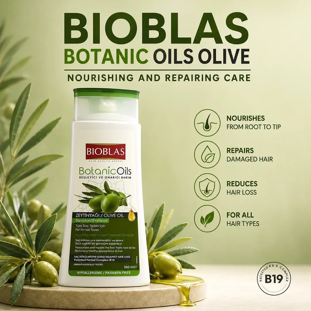 BIOBLAS SHAMPOO 360ML BOTANIC OILS OLIVE
