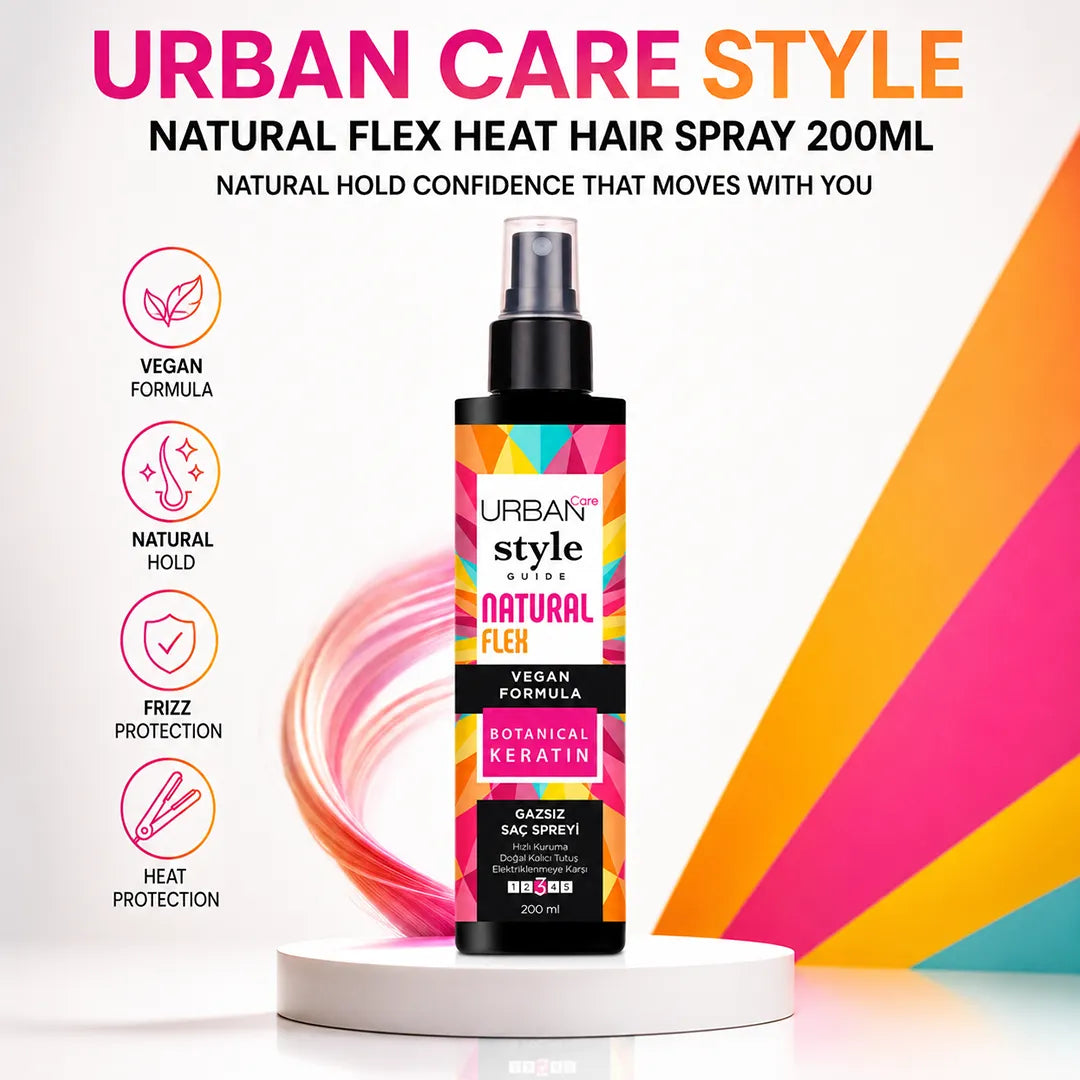 URBAN CARE STYLE NATURAL FLEX HEAT HAIR SPRAY 200ML