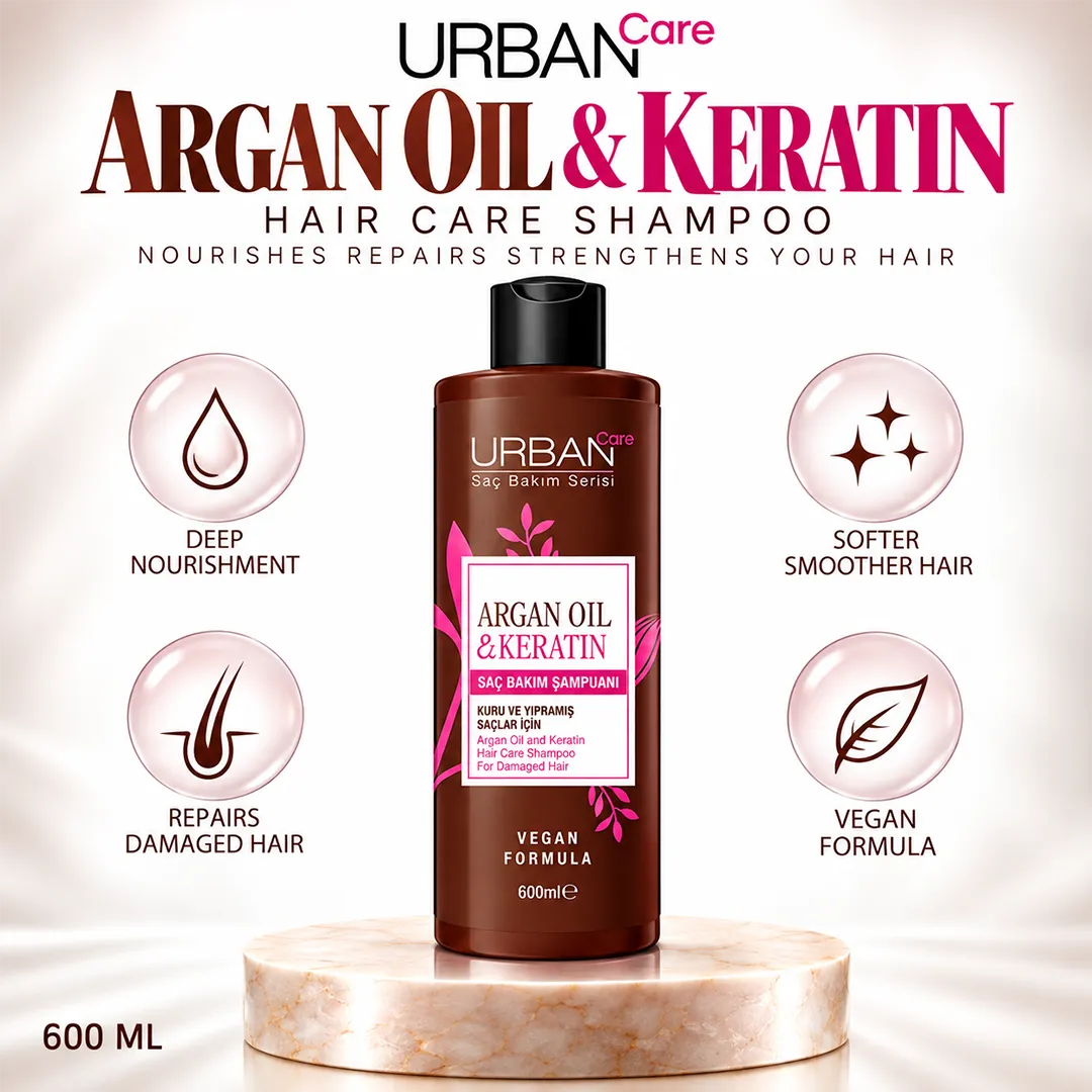 URBAN CARE HAIR CARE ARGAN OIL KERATIN 600ML