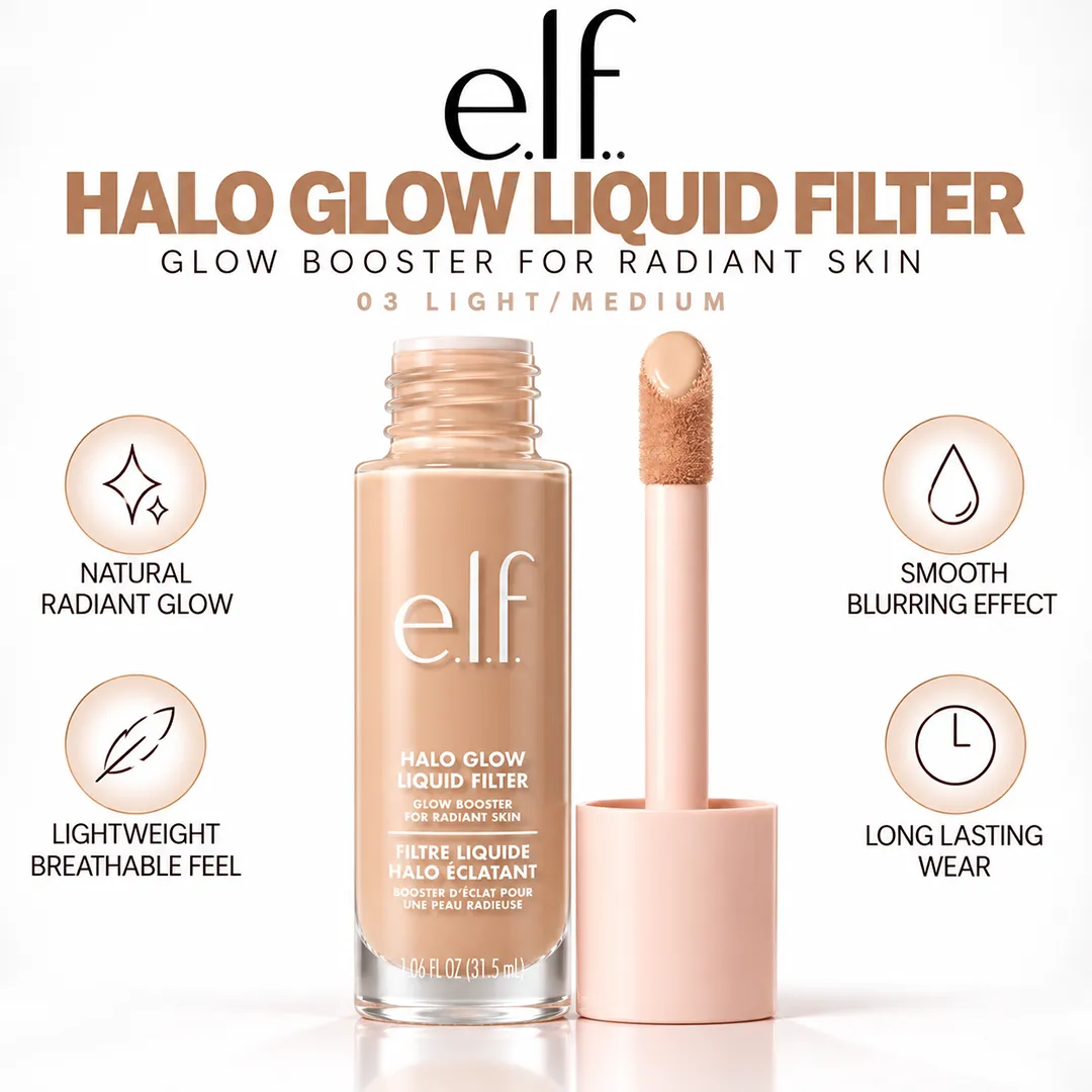 ELF HALO GLOW LIQUID FILTER 03 LIGHT/MEDIUM