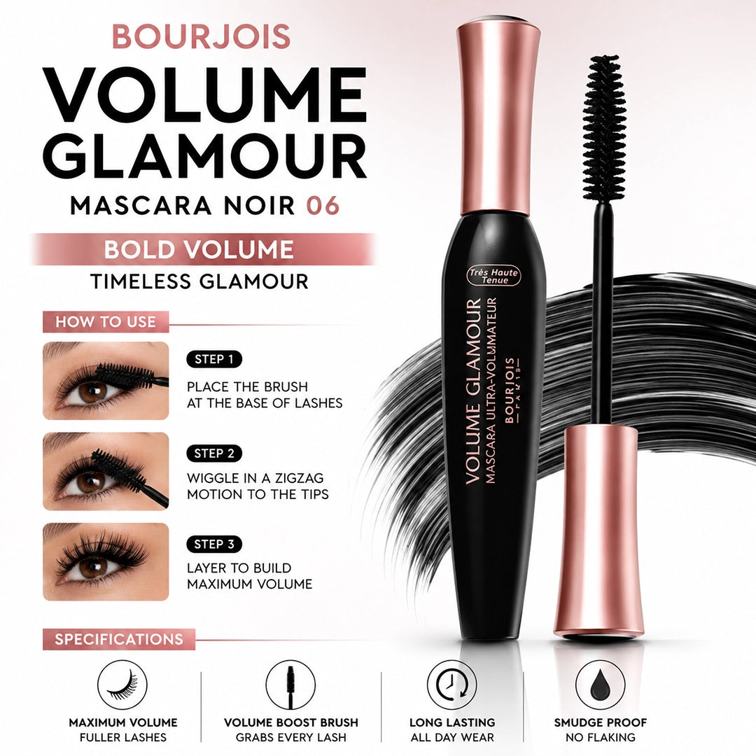 BOURJOIS VOLUME GLAMOUR MASCARA NOIR 06