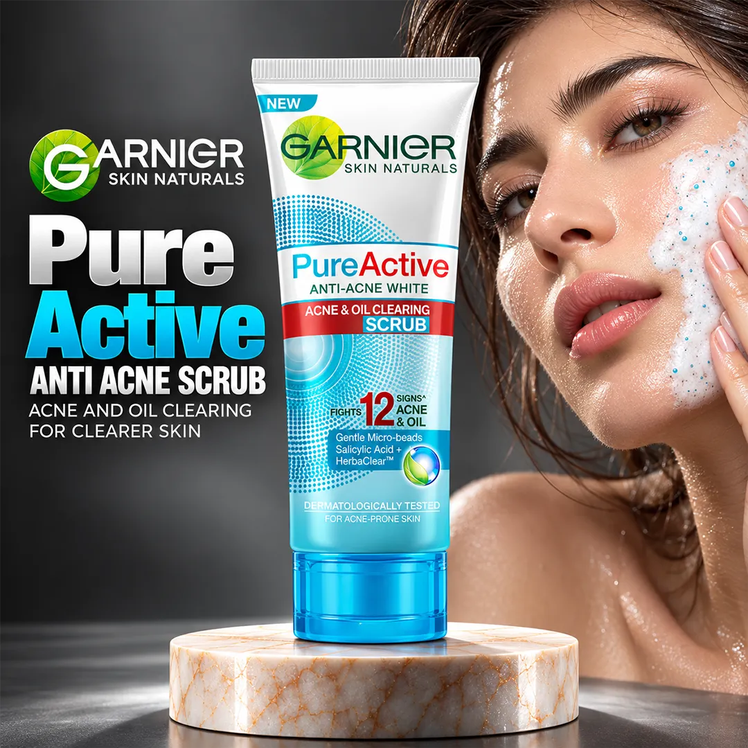 GARNIER INDO PURE ACTIVE ANTI ACNE SCRUB 100ML