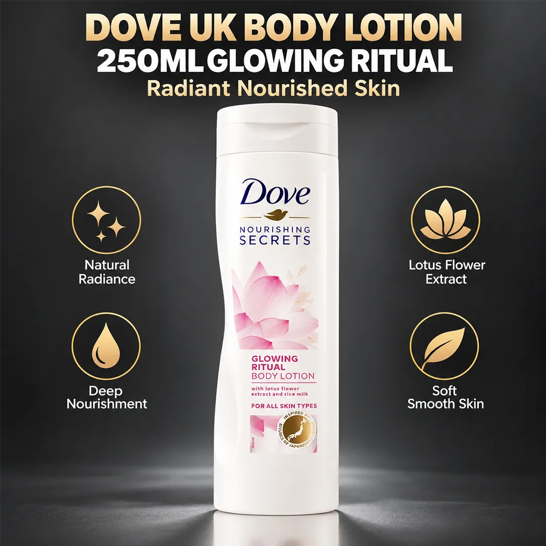 DOVE UK BODY LOTION 250ML GLOWING RITUAL