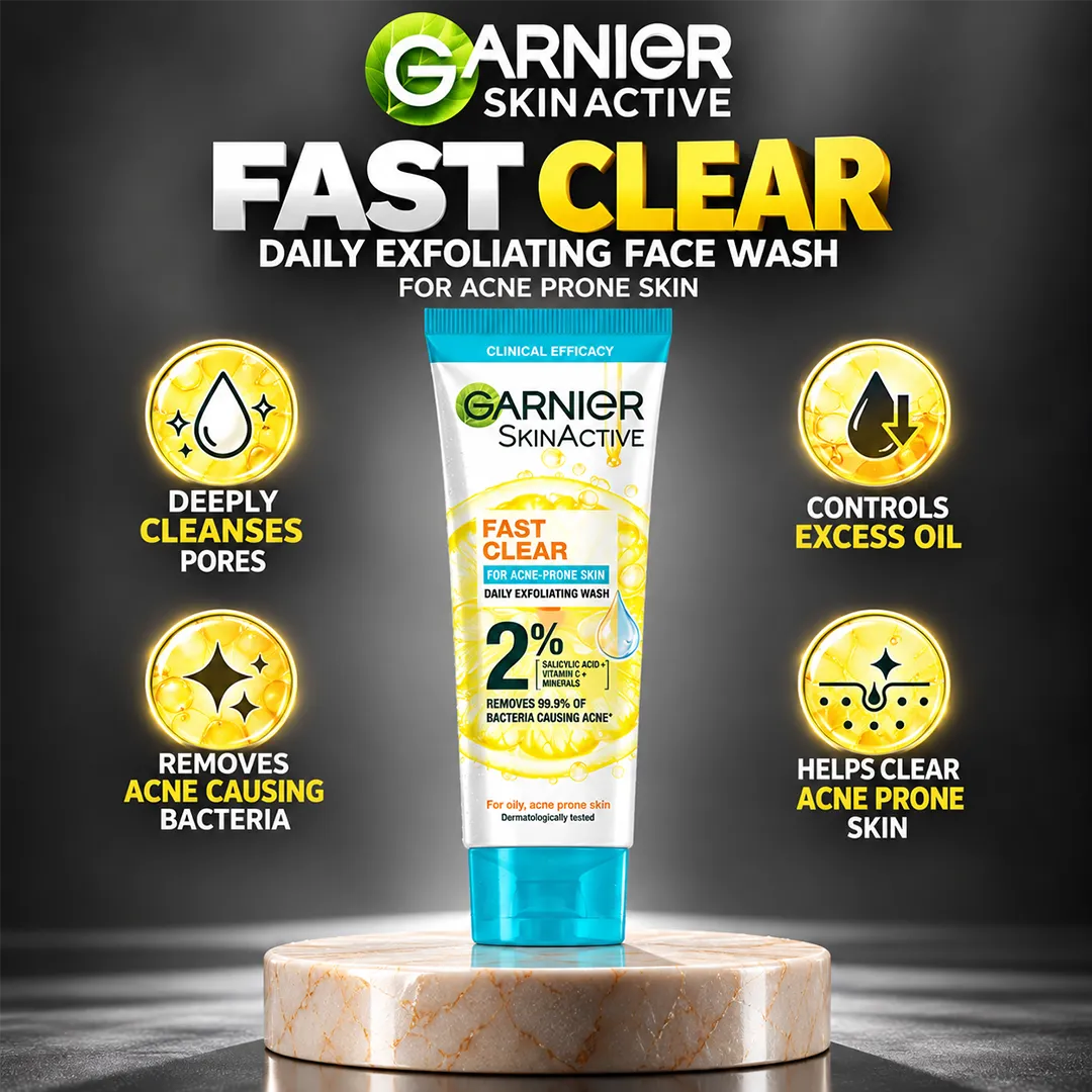 GARNIER FAST CLEAR FACE WASH 50ML