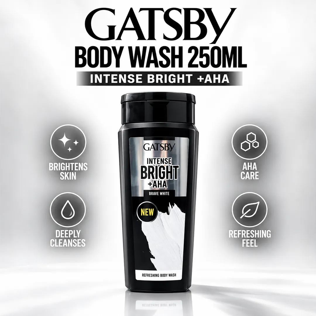 GATSBY BODY WASH 250ML INTENSE BRIGHT +AHA
