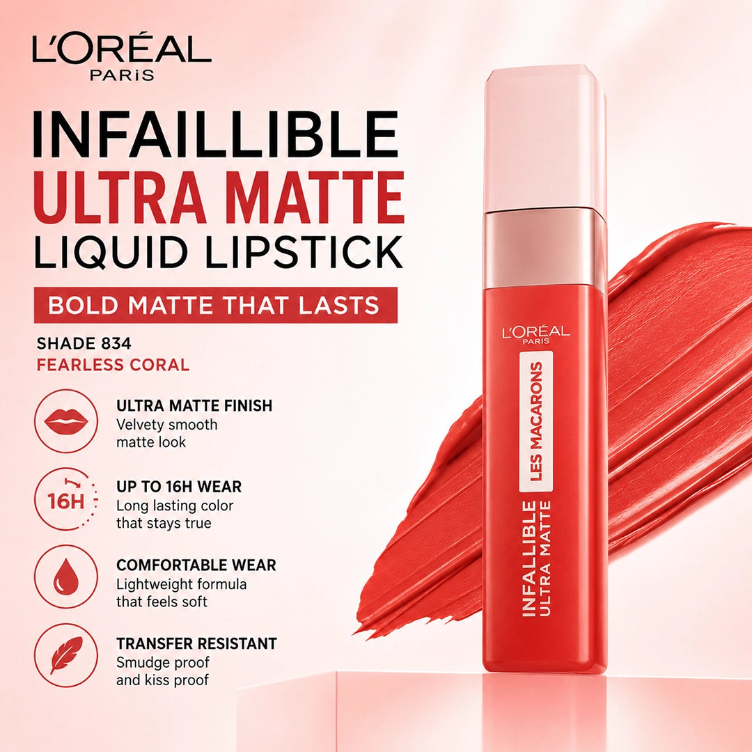 LOREAL INFAILLIBLE ULTRA MATTE LIPSTICK 834 (1724)