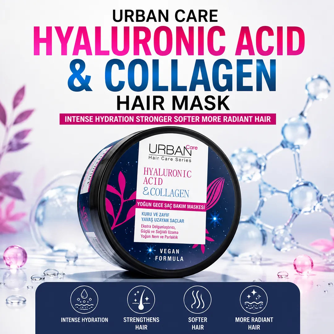 URBAN CARE HYALURONIC ACID & COLLAGEN HAIR MASK 230ML