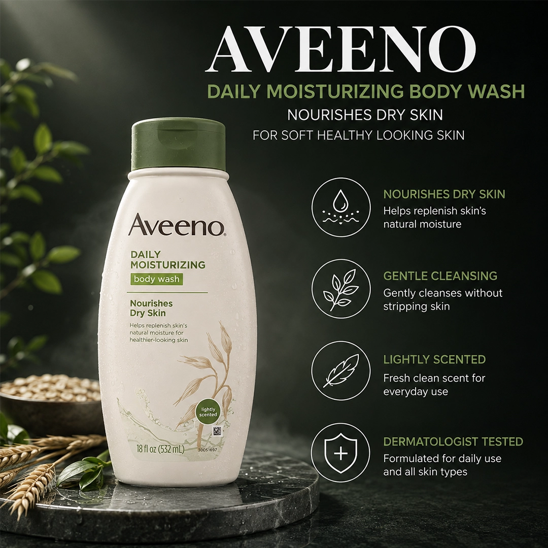 AVEENO BODY WASH 532ML NOURISHES DRY SKIN