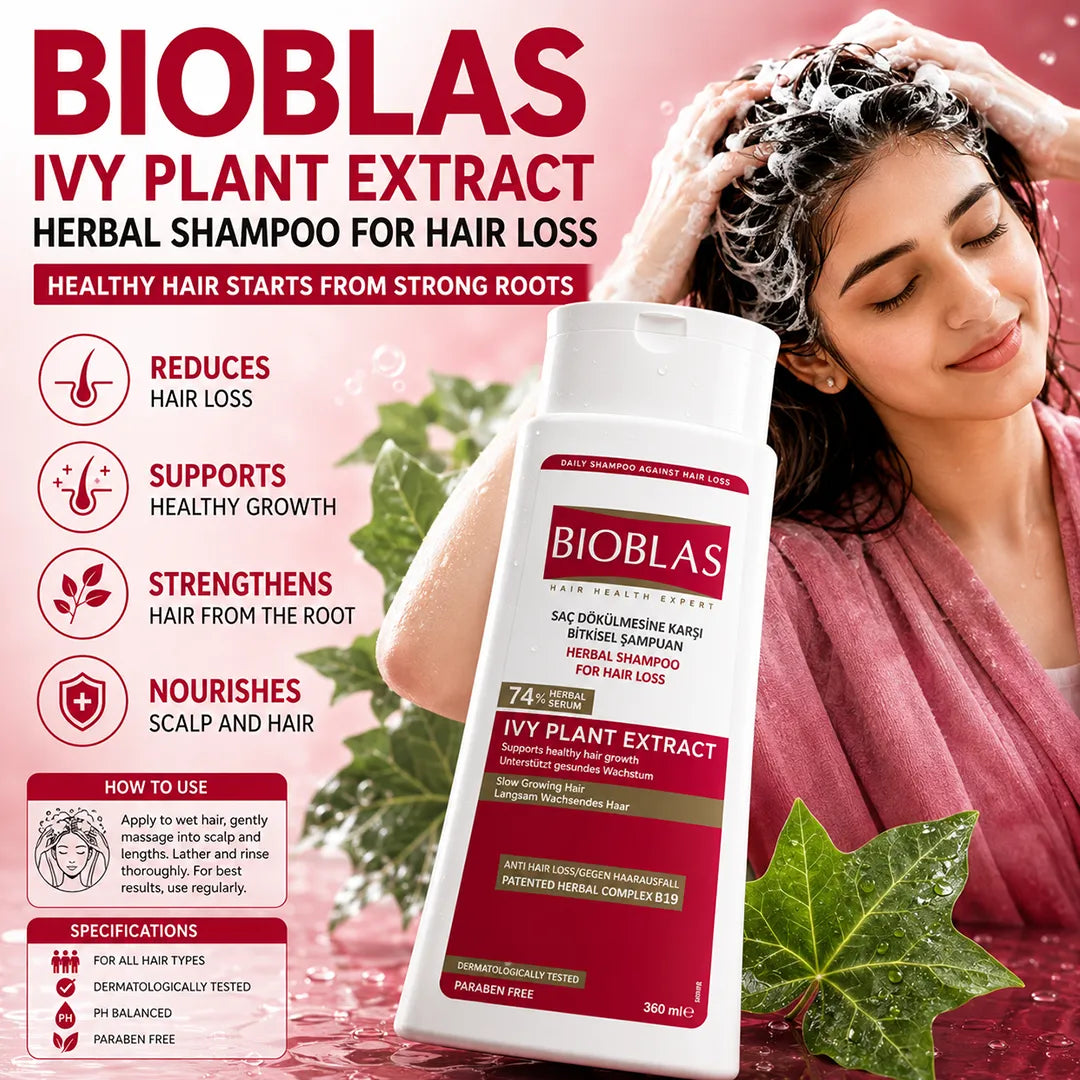 BIOBLAS SHAMPOO 360ML IVY PLANT EXTACT