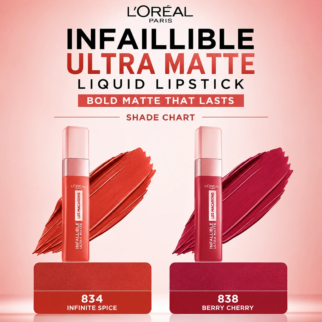 LOREAL INFAILLIBLE ULTRA MATTE LIPSTICK 834 (1724)