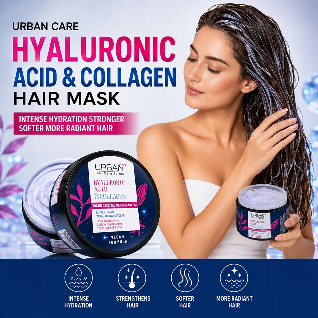 URBAN CARE HYALURONIC ACID & COLLAGEN HAIR MASK 230ML
