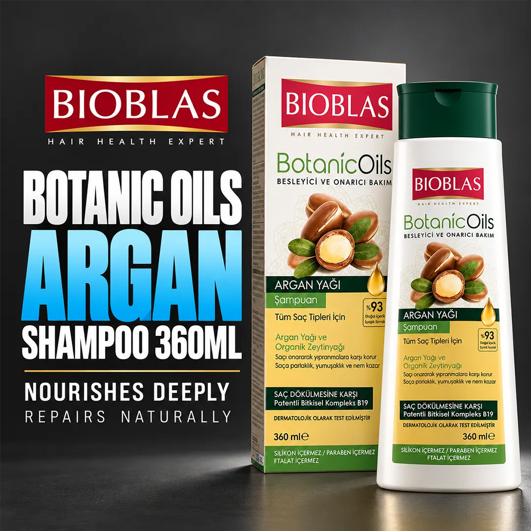 BIOBLAS SHAMPOO 360ML BOTANIC OILS ARGAN