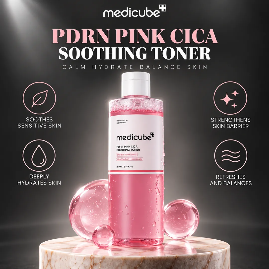 MEDICUBE PDRN PINK CICA SOOTHING TONER 250ML